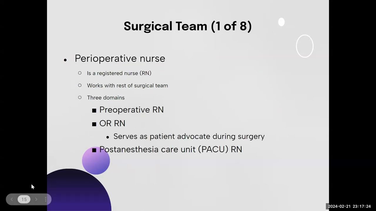 Care of the Surgical Client - Intraoperative Nursing Care