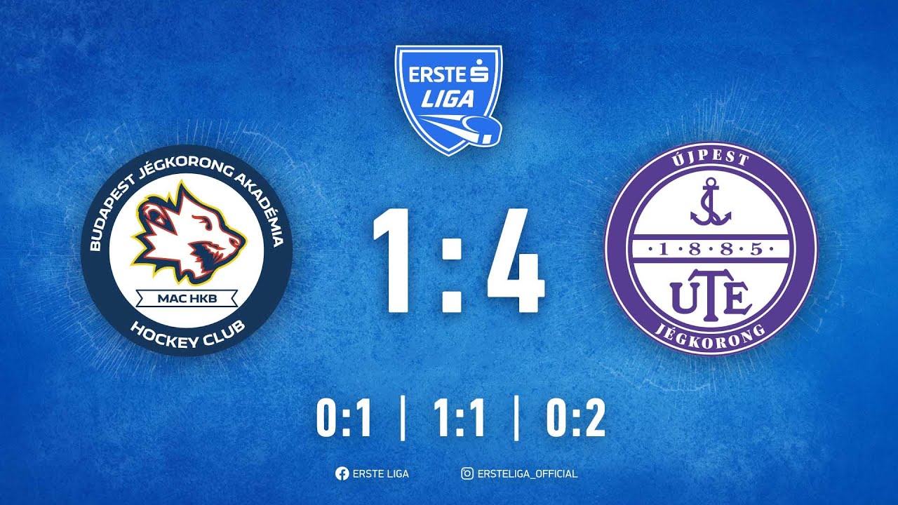 Gólösszefoglaló - EL 3 - Budapest Jégkorong Akadémia HC - UTE 1-4 20230929