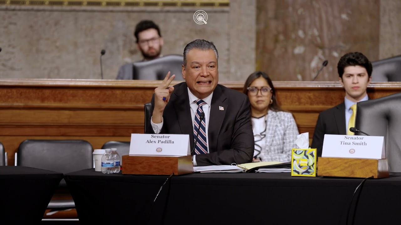 Senator Alex Padilla (D-CA) speaks at hearing: Examining DHS&rsquo; Use of Violence in I.C.E.