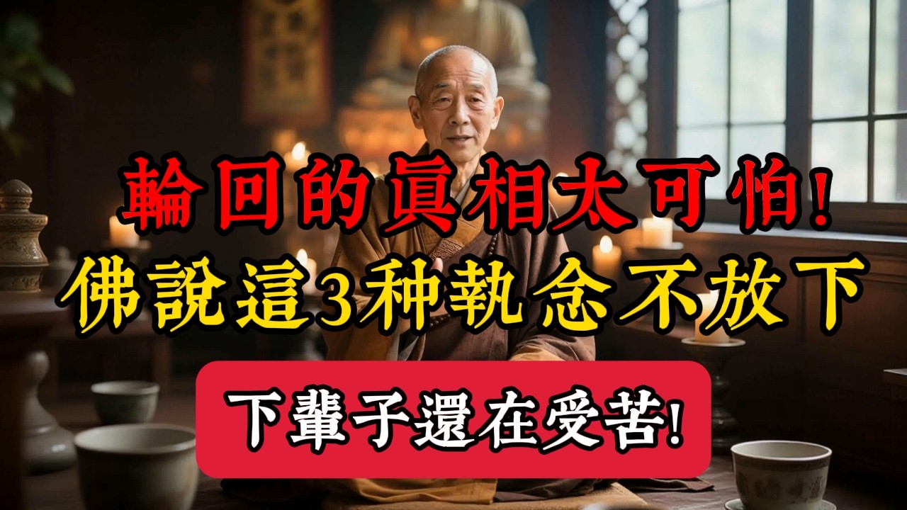 輪迴的真相太可怕！佛說這 3 種執著不放下，下辈子還在受苦！#佛學 #輪迴真相 #楞嚴經 #因果報應 #改命方法 #執著 #業力 #臨終一念 #佛說 #佛教智慧 #轉運 #福報 #心念 #阿賴耶識