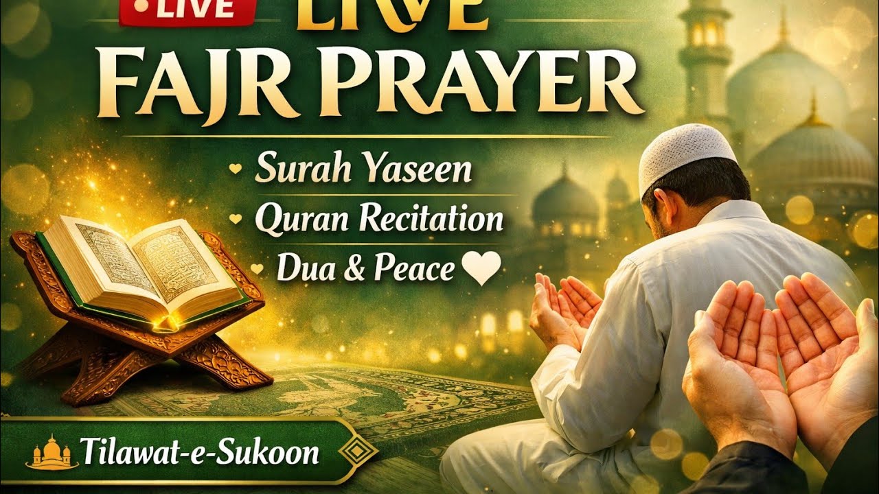 Tilawat-e-Sukoon is live!LIVE Fajr Salah | Surah Yaseen Tilawat & Powerful Dua Hafiz Muhammad Saleem