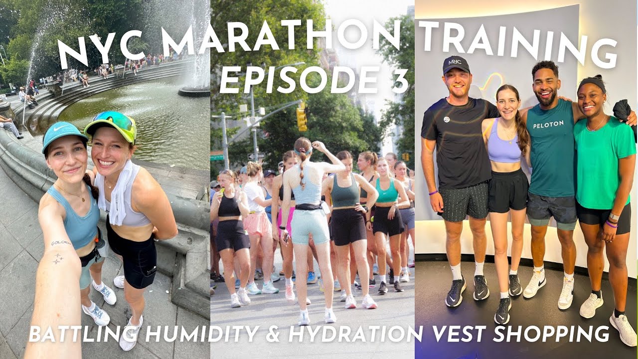 MARATHON TRAINING | Testing hydration vests & headphones, peloton studio class, battling humidity