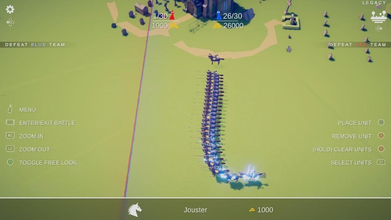 Totally Accurate Battle Simulator legacy battle map with jouster