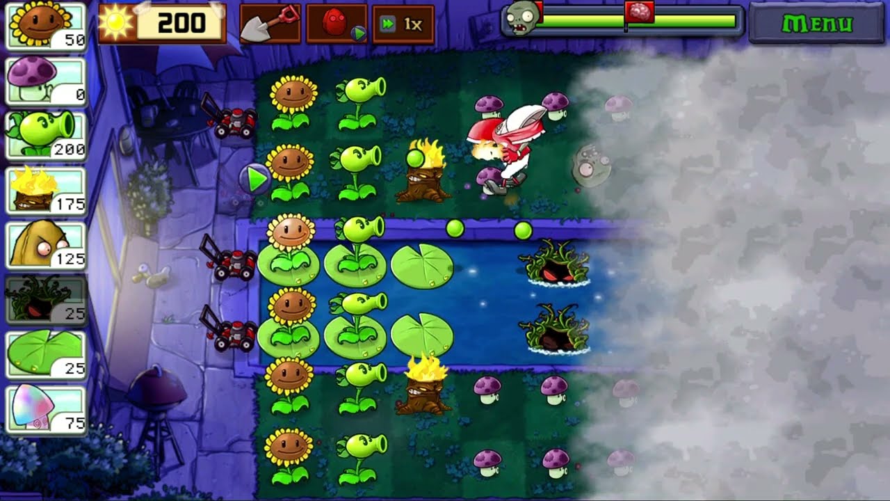 Plants vs Zombies - Android Gameplay | Adventure | Fog | Level 2