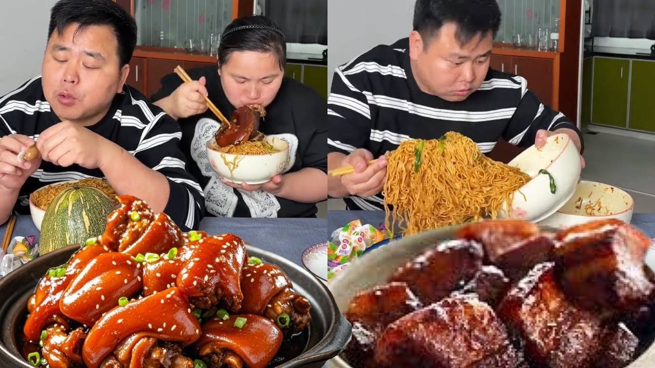 Ông chồng keo kiệt của tôi muốn ăn hết món thịt lợn kho một mình, nên tôi không cho anh ấy ăn.