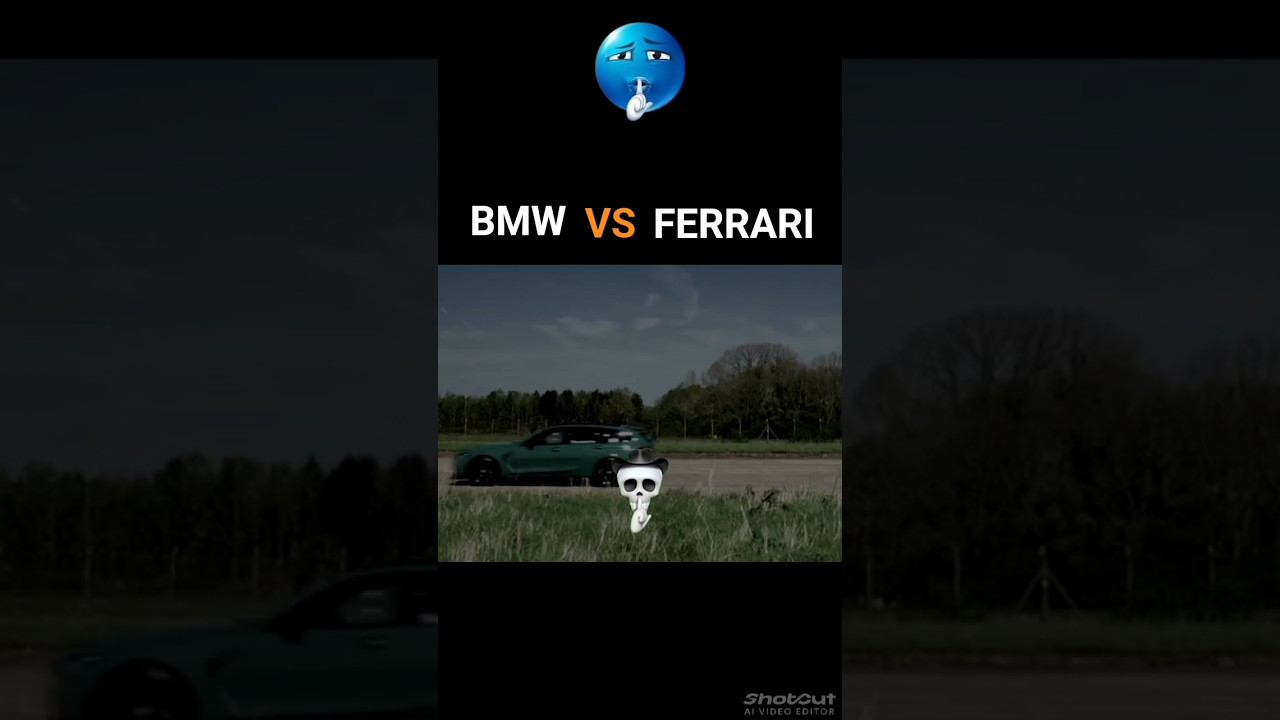 BMW VS FERRARI☠️ luxury rare car race[TROLL FACE]#shorts#mafia#edit