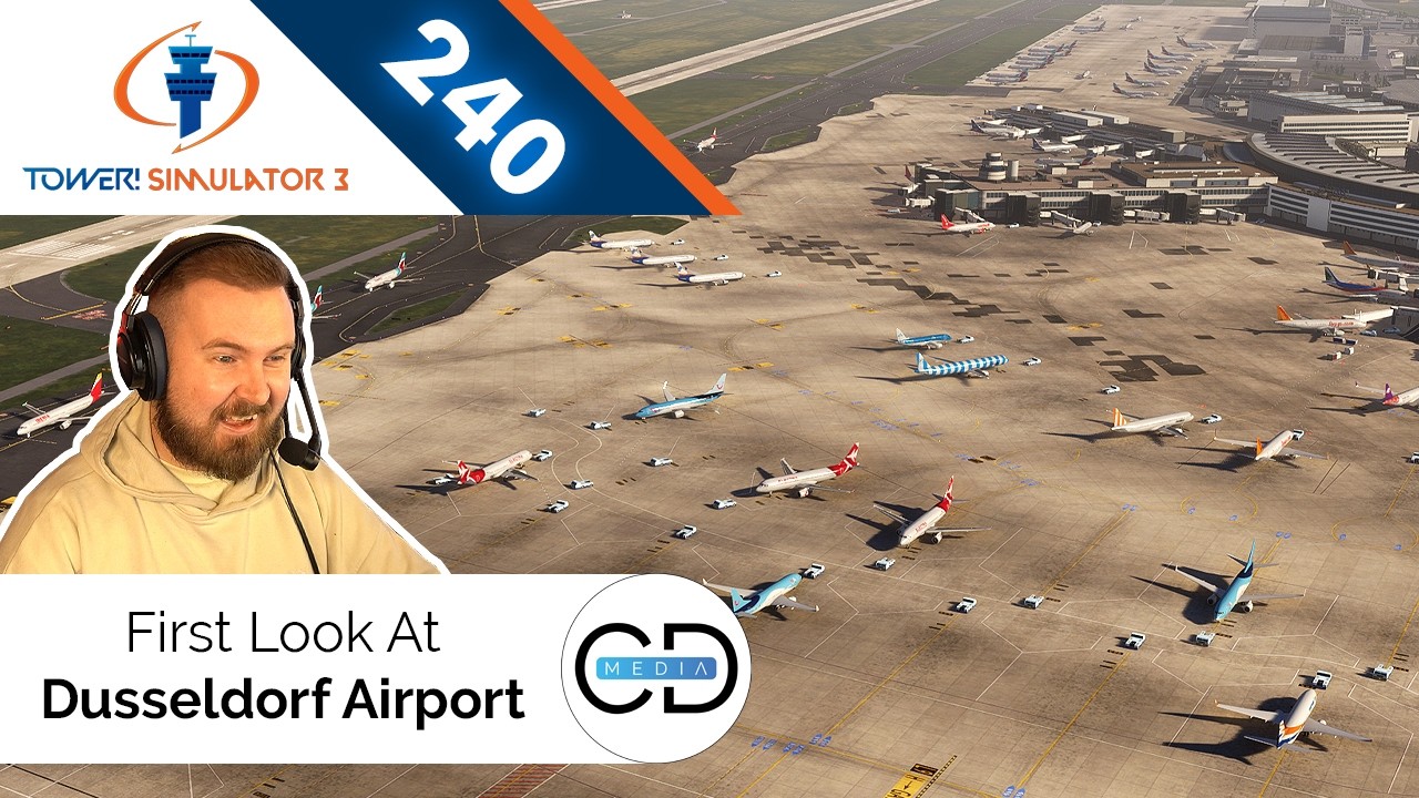 First Look At Dusseldorf Airport - Tower! Simulator 3, Episode 240