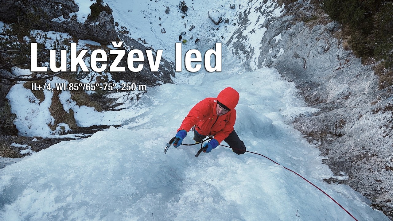 Lukežev led (in nekaj levo od Rabeljskega slapa)