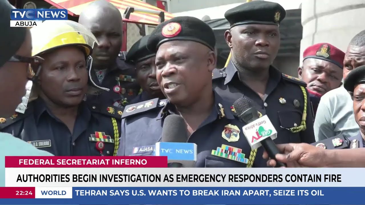 Authorities Begin Investigation As Fire Razes Section Of Federal Secretariat In Abuja