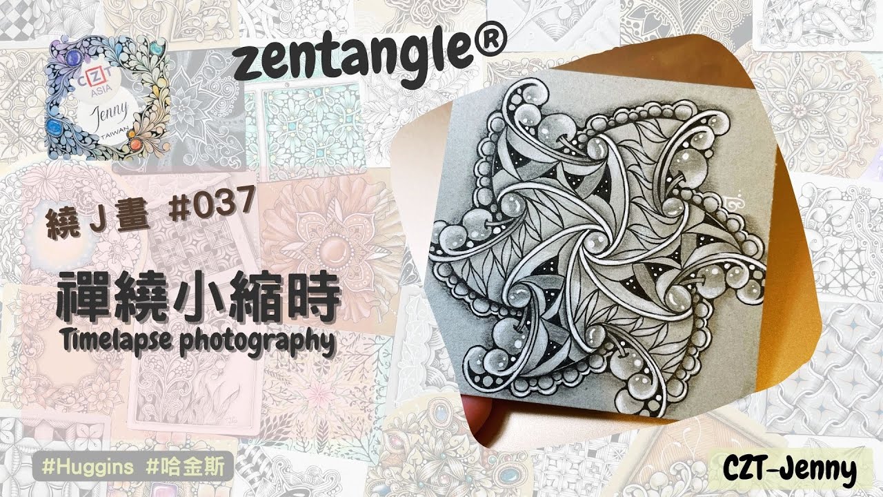 哈金斯～嫁接一下～#zentangle #禪繞 #禪繞畫 #Huggins #哈金斯