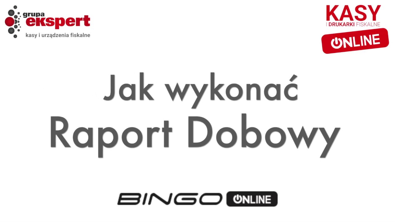 Kasa Posnet Bingo Online - raport dobowy