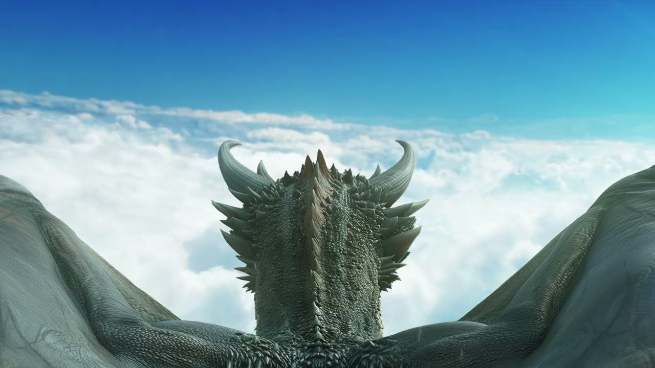 Dragon rider: Soaring Through Skies with a Dragon in Flight