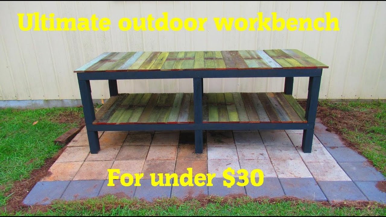 Building the ultimate outdoor workbench that costs less than $30