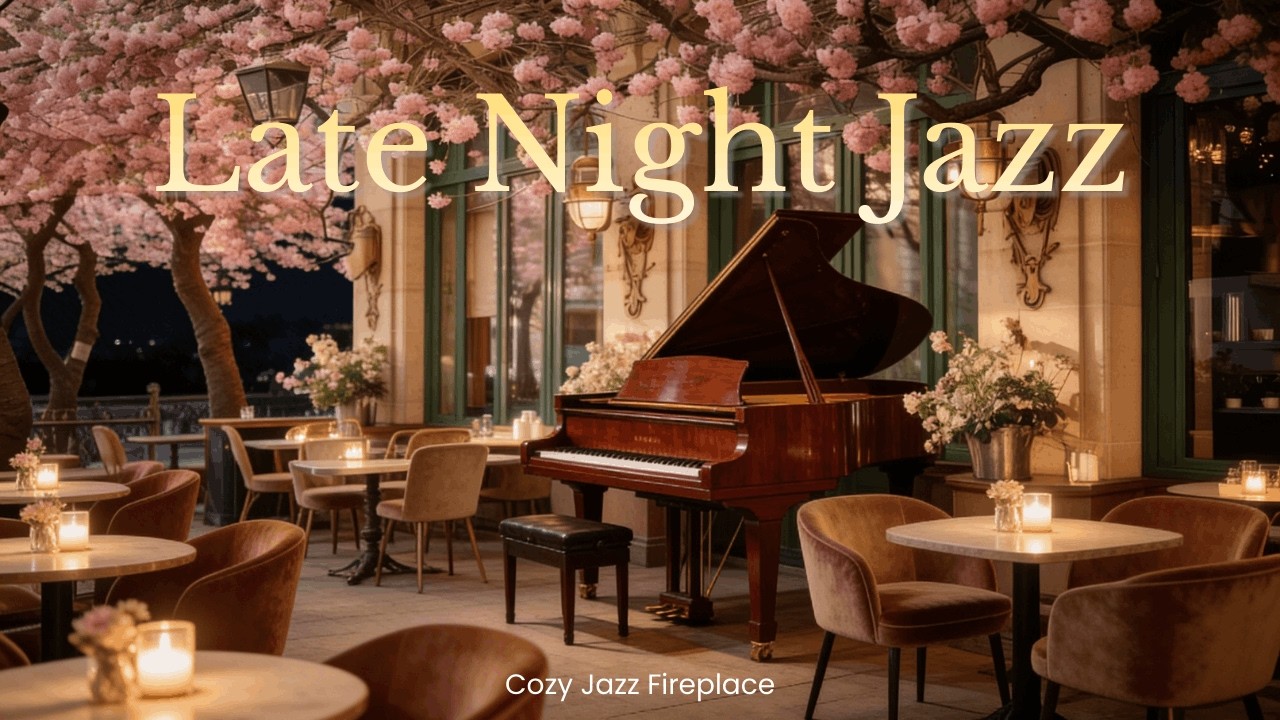 Spring Night Piano 🌸🕯️ – Slow Jazz