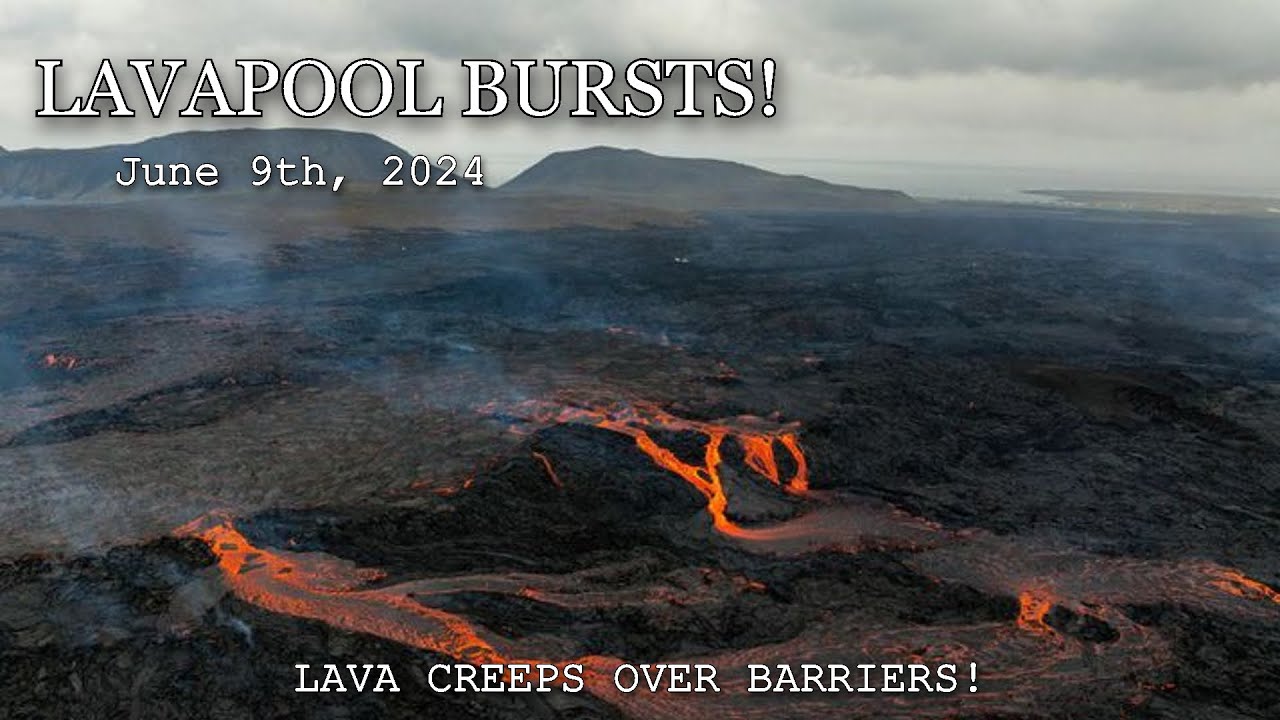 Iceland Volcano Updates | Lava flows over road and barriers!