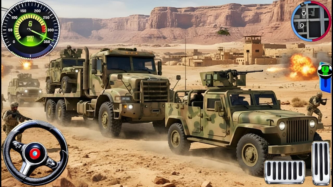 Army Truck Driving Cargo Games - US Offroad Army Truck Driving 3D 2025 - Andriod Gameplay