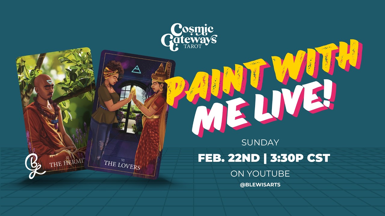 Paint with Me Live ep. 70 | Five of Cups | Creating the Cosmic Gateways Tarot