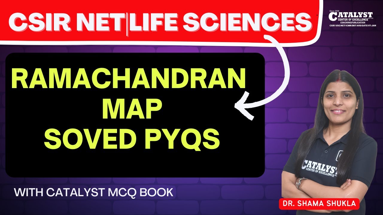 Ramachandramn Map solved pyqs|CSIR NET Life sciences PYQs Solved| CATALYST MCQ book solution