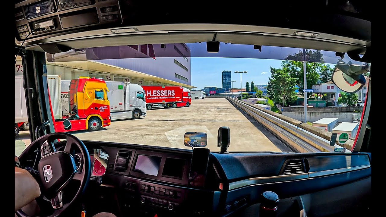ASMR Unloading in Switzerland at a large logistics center PLANZER / Gopro 12/MAN TGX 2024/ Дальнобой