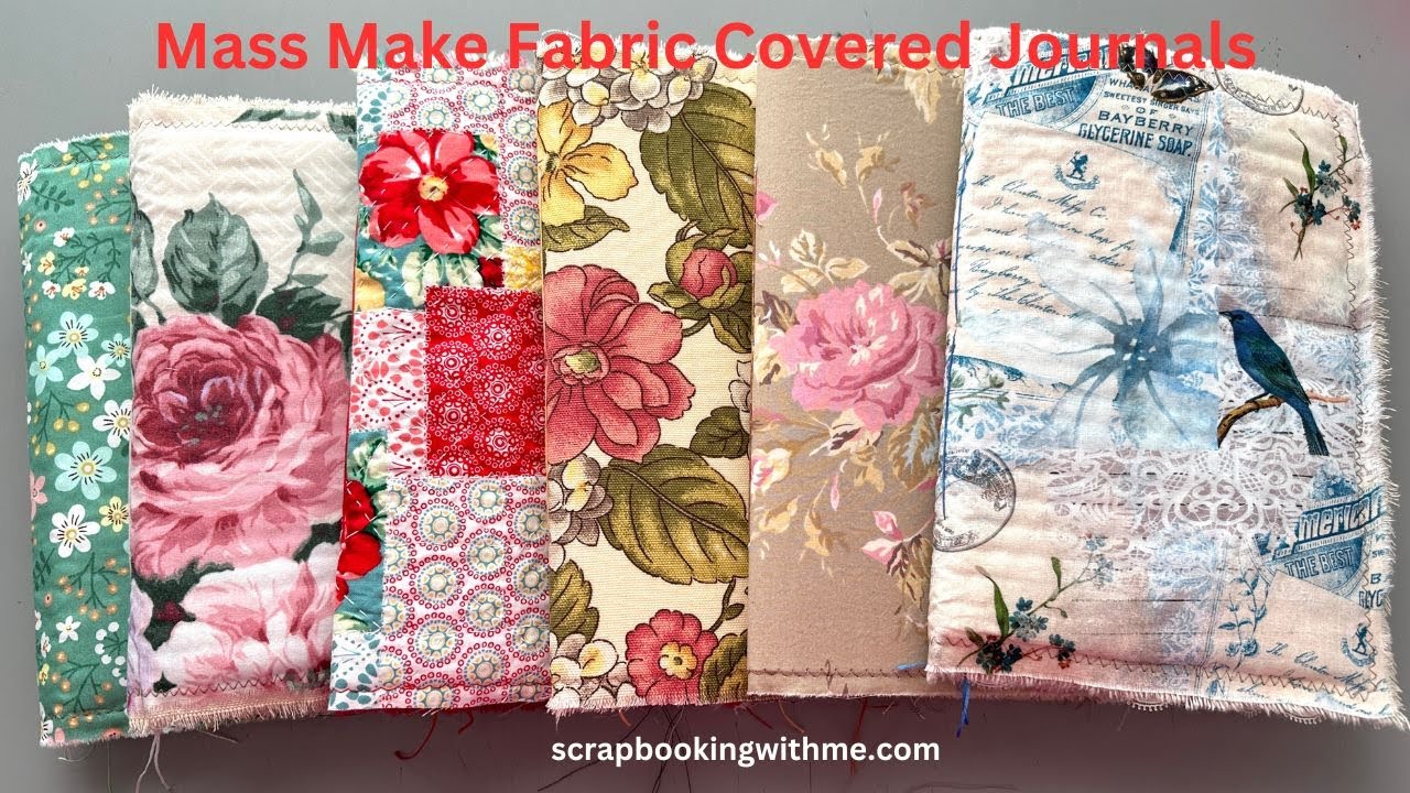 How To Mass Make 7 Fabric Covered Journals ~ Quick and Easy