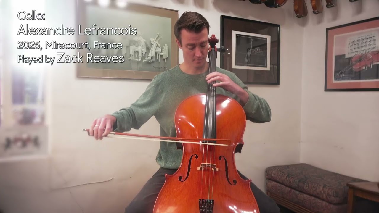 Alexandre Lefrancois cello, 2025, Aubert Lutherie, Mirecourt / Zack Reaves / Metzler Violin Shop