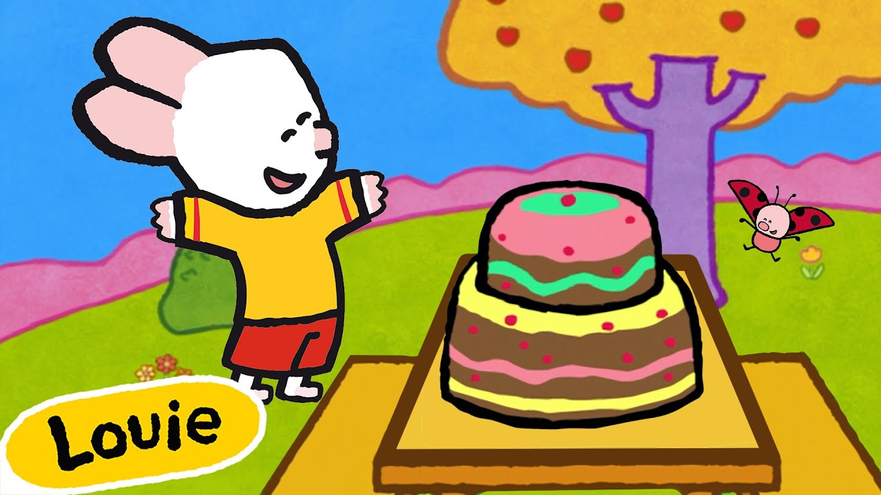 Louie, Draw Me A Cake 🎂🎨✐ Drawing Videos For Kids ✐ Cartoons for Kids