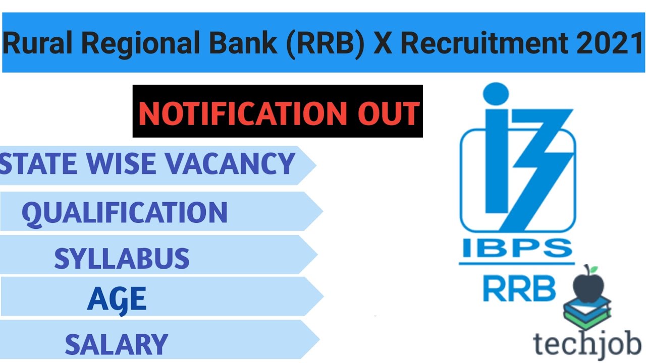 IBPS Rural Regional Bank RRB X Recruitment 2021 || Notification || Syllabus || Latest Job 2021