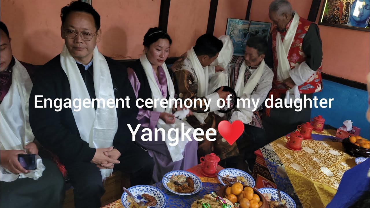 Ring ceremony in traditional way of Yangkee and Nima💍♥️