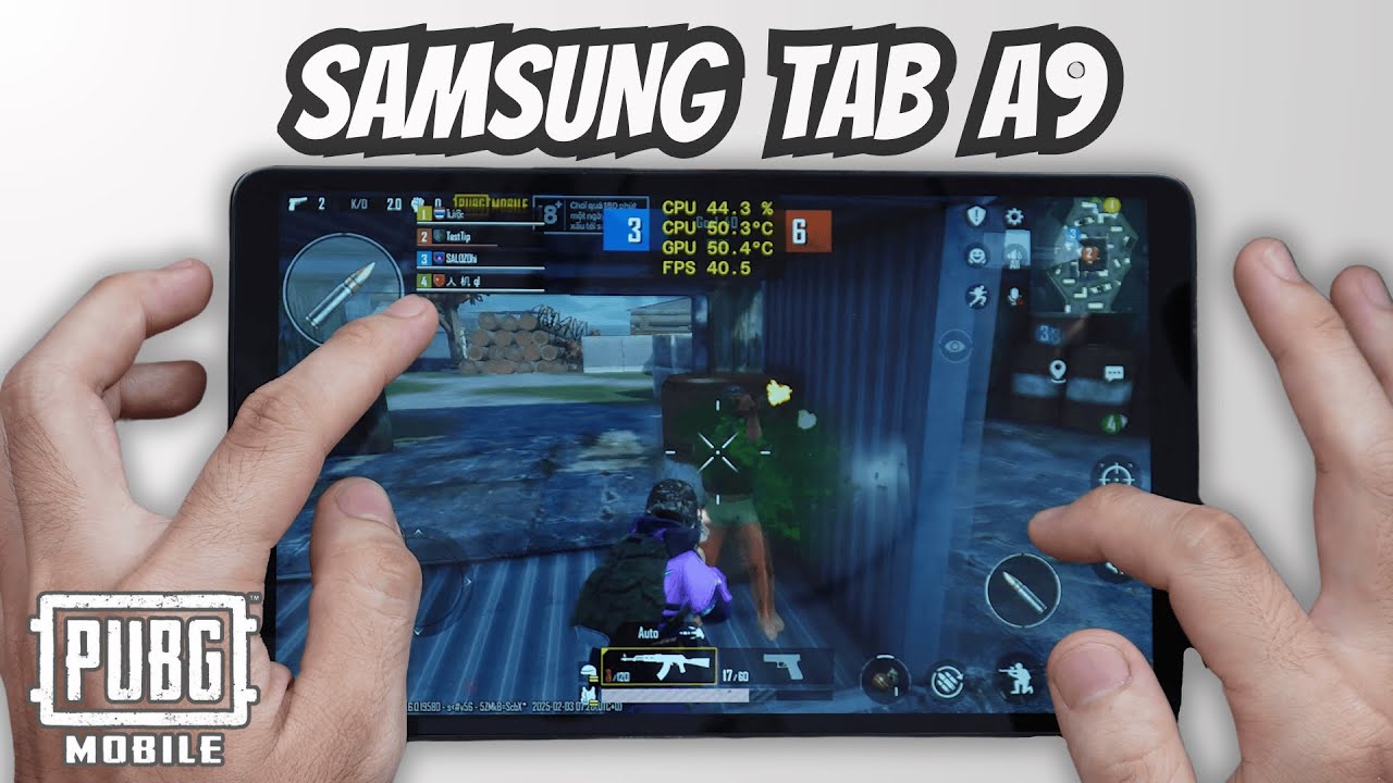 Samsung Tab A9 PUBG Mobile Gaming test