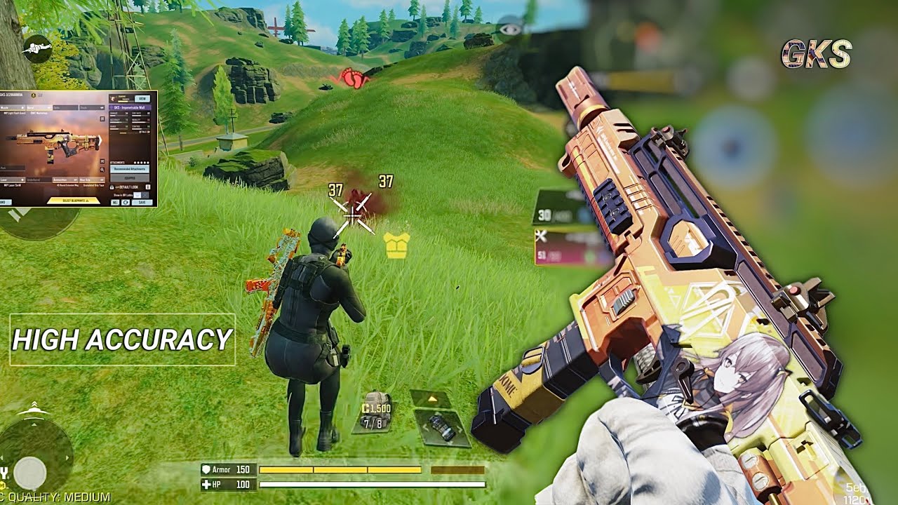 GKS have FAST KILLING + INSANE HIPFIRE accuracy | BEST GKS GUNSMITH CODM BR | CODM BR GAMEPLAY 