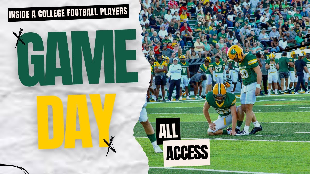 College Football Game Day Vlog – Player's Full Day Experience!
