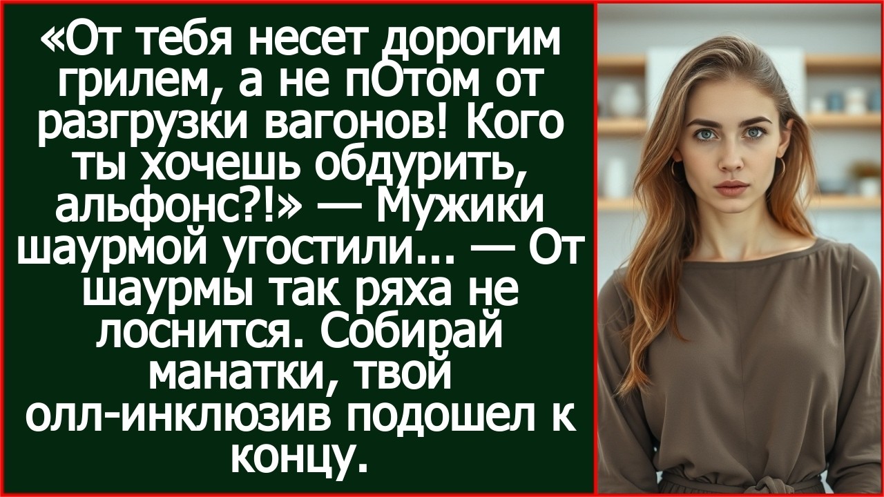 От тебя несет дорогим грилем, а не пОтом от разгрузки вагонов! Кого ты хочешь обдурить, альфонс?!