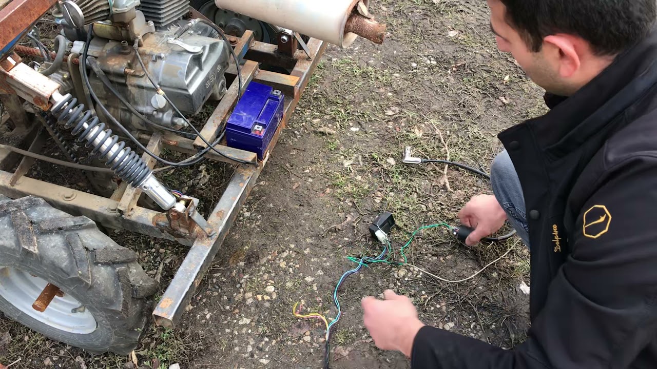 Motosiklet motoru elektirik tesisatı olmadan en kolay çalıştırma. Beyin ve bobinle çalıştırmasistemi