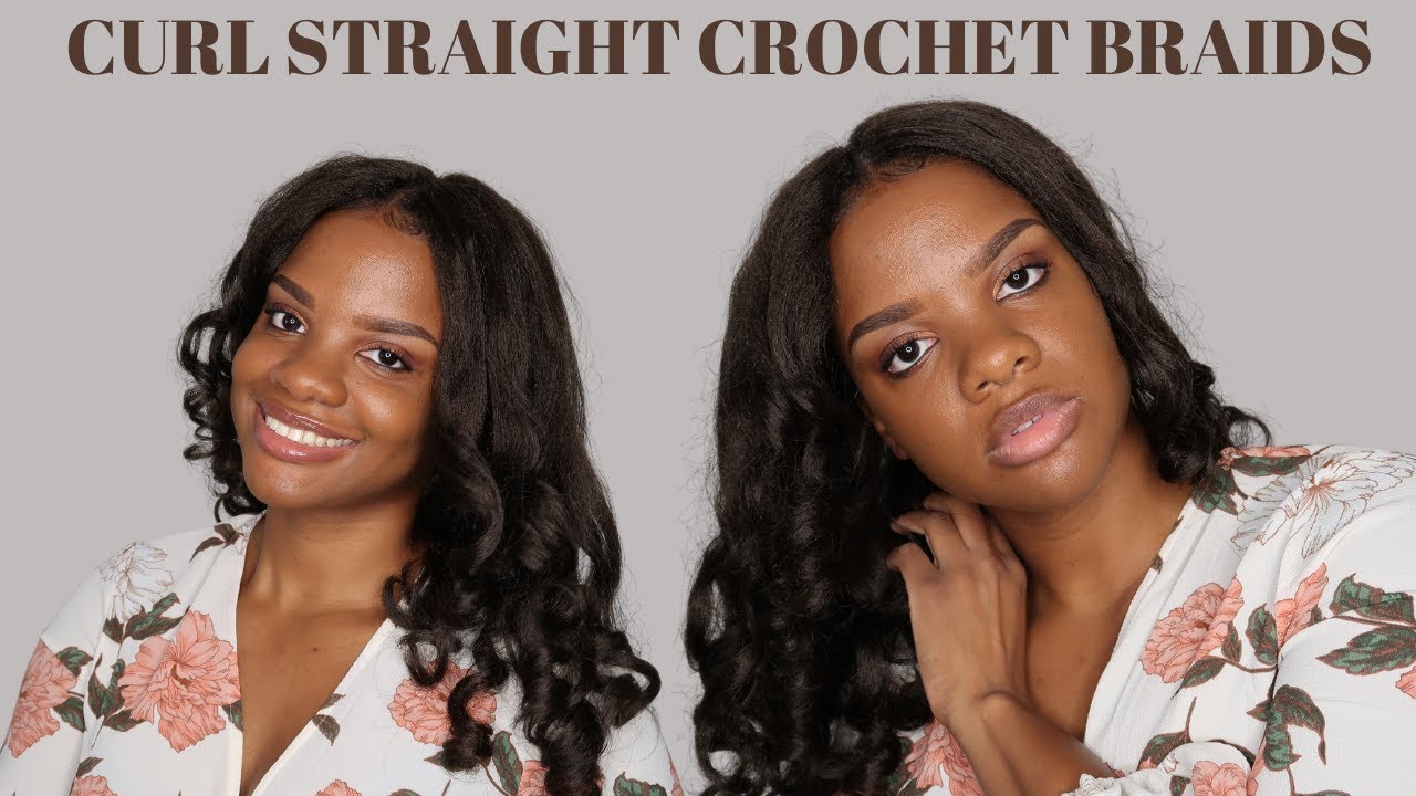 STRAIGHT CROCHET BRAIDS | How to Curl Straight Crochet Hair Quick & Easy!