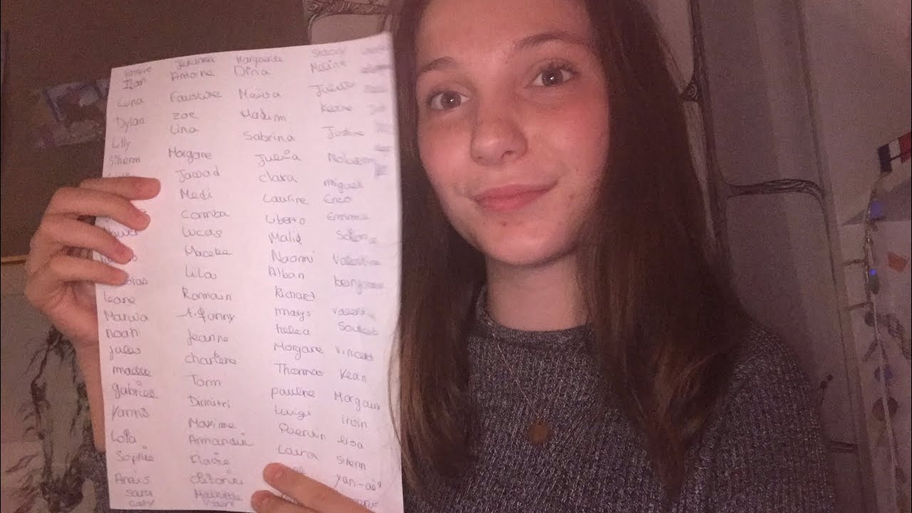 {ASMR FR}Je lis vos Prénoms
