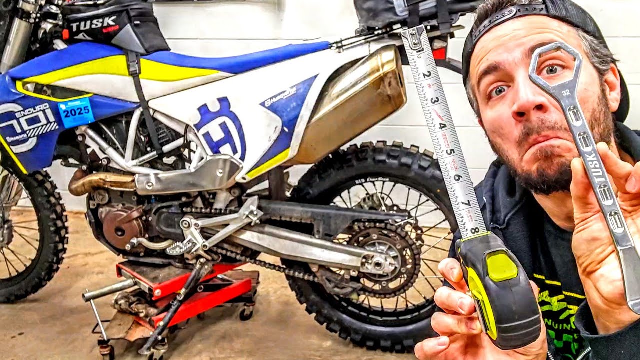 Drive Chain Slack Adjustment Explained on Husky 701 / KTM 690 / GasGas 700