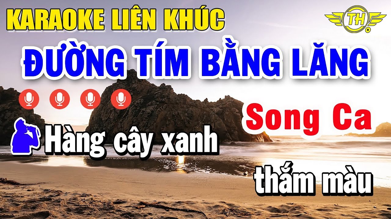 Karaoke Liên Khúc Nhạc Sống SONG CA Nhạc Trữ Tình Bolero | Liên Khúc Đường Tím Bằng Lăng