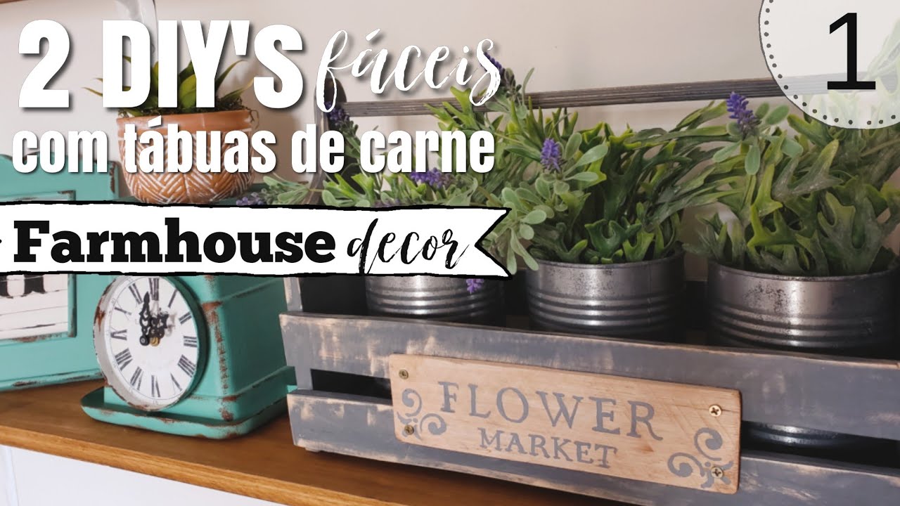 Faça decoração para sua cozinha com tábuas de corte/ DIY farmhouse decor/ artesanato chique e fácil