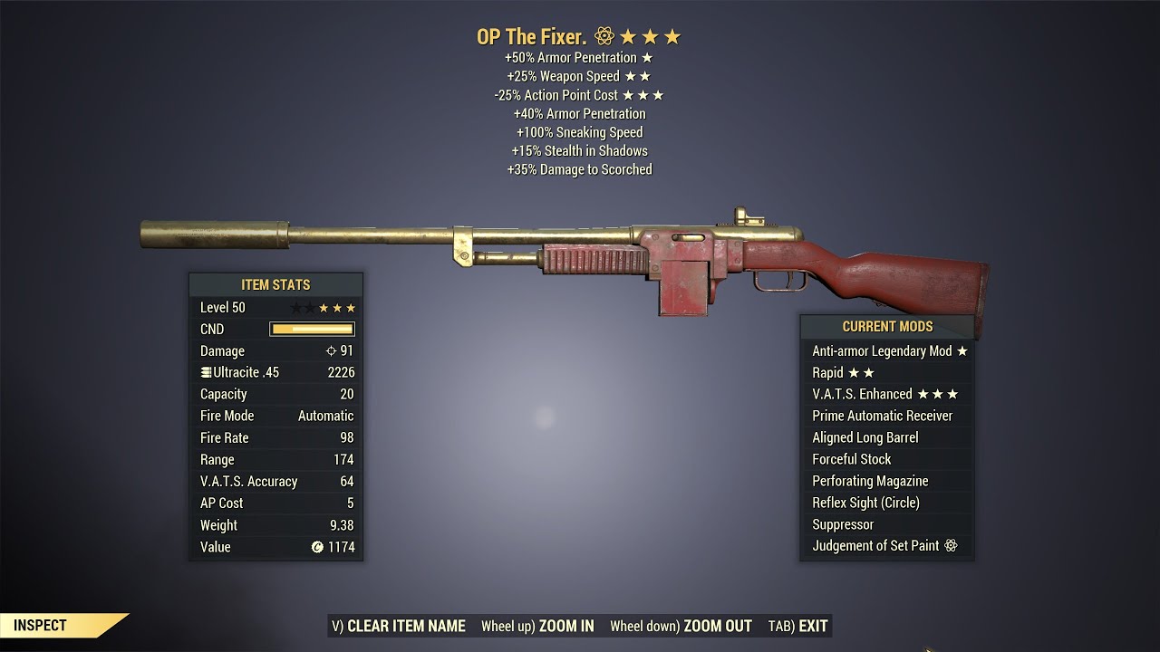 Fallout 76: Anti Armor Fixer - Full Health.