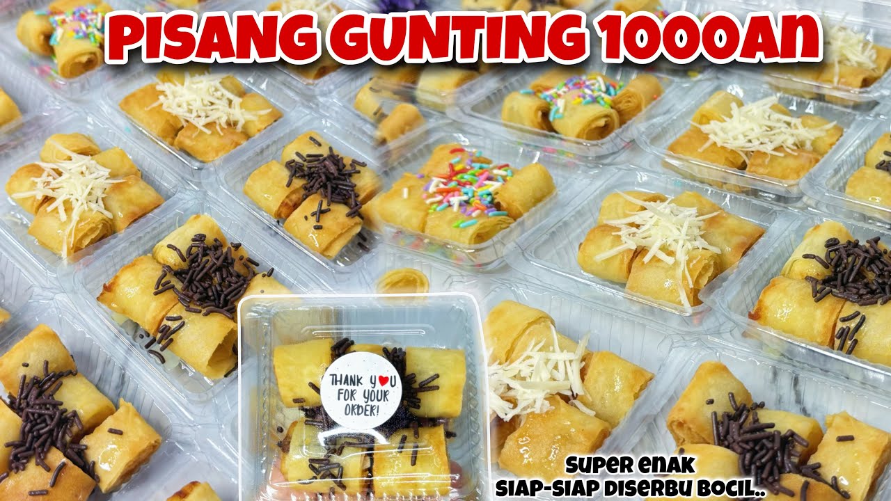 CUKUP 2 BAHAN JADI JUALAN LARIS MANIS, MODAL DIKIT UNTUNG BANYAK!! PISANG GUNTING IDE JUALAN 1000an