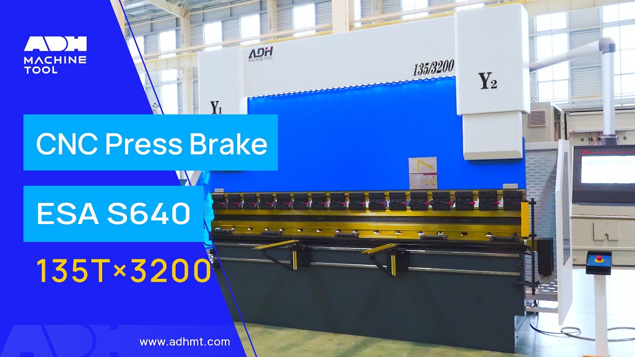 ADH 135T 3200mm CNC Press Brake Machine With Esa S640 Controller 6+1 Axis