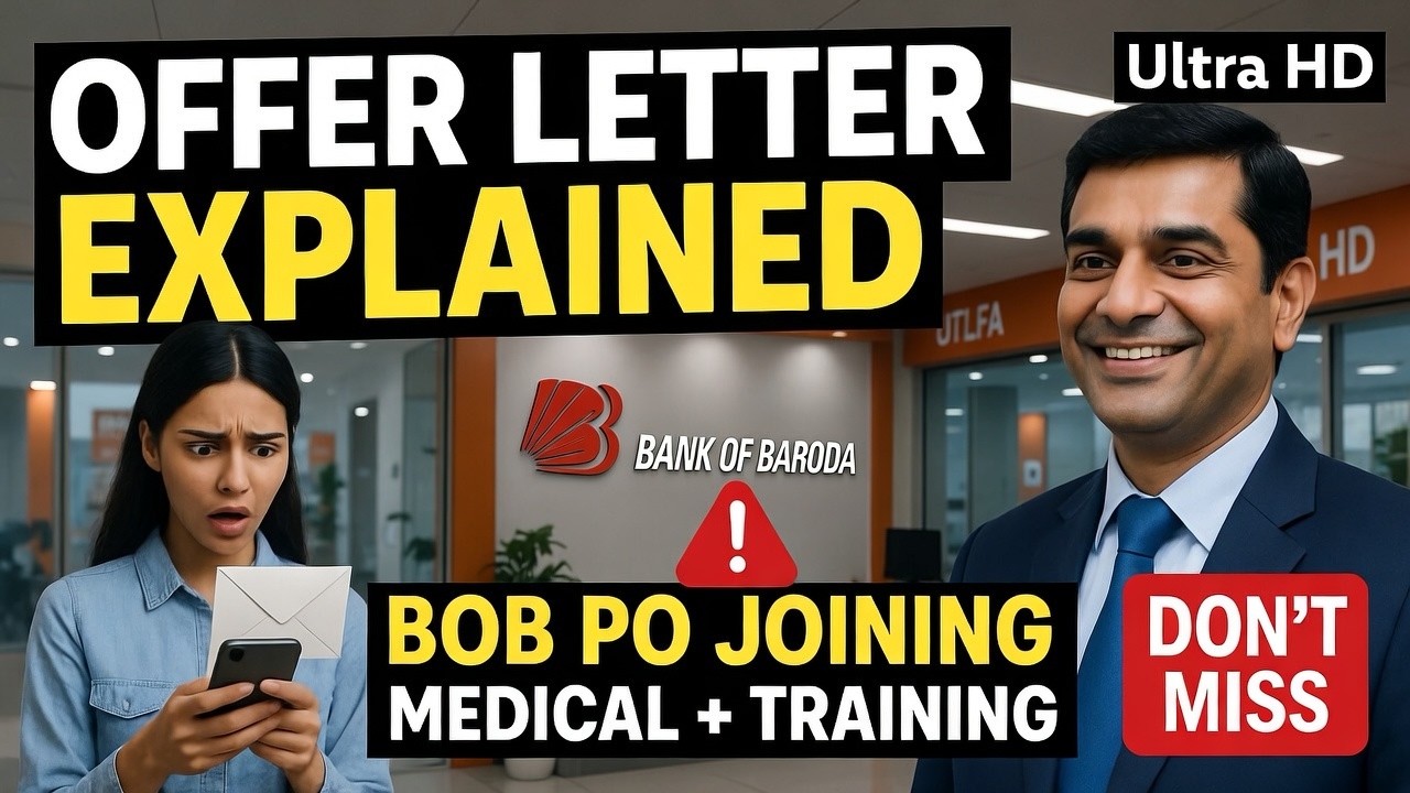Bank of Baroda PO DV & Joining Process | BOB Medical &  Training Mail 2026 | Offer Letter Explained
