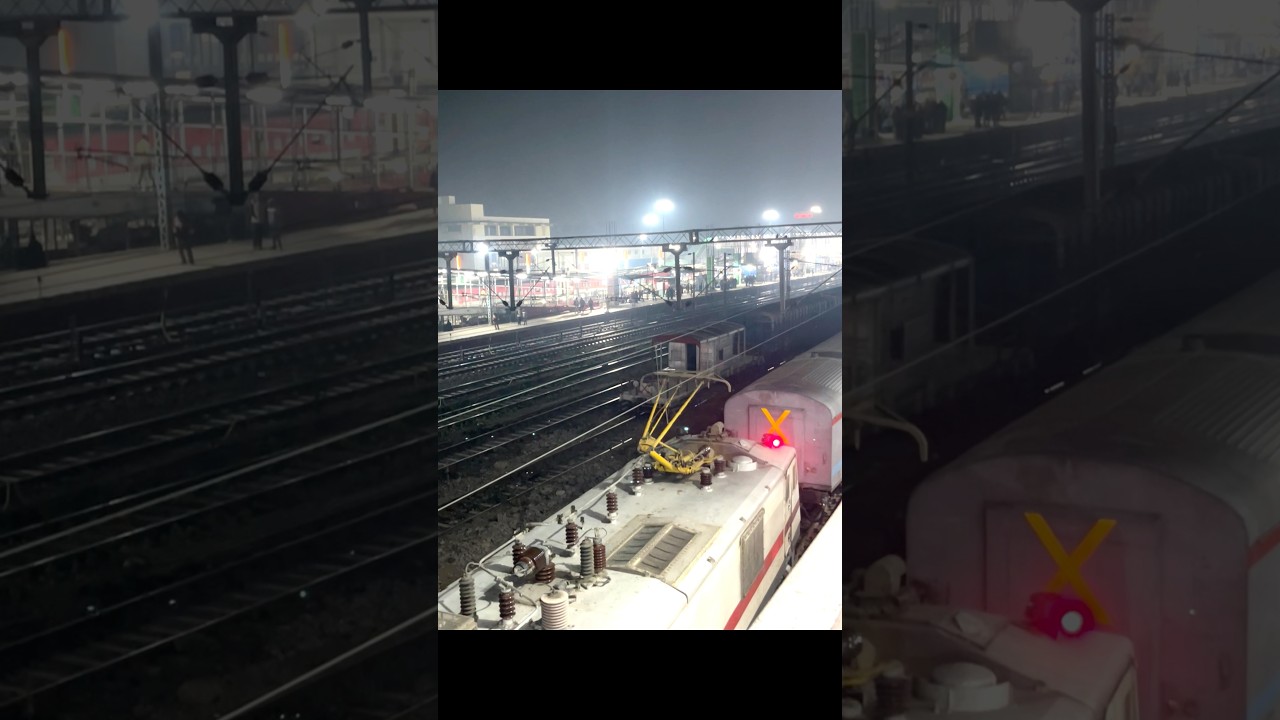 Cinematic Vibe: Prayagraj Junction: A Peaceful Night View 🌙🚂 