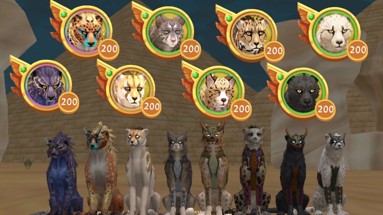 Full family of level 200 cheetahs!