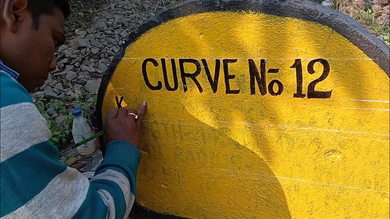 curve bord writing #indianrailway #railwaywork #rrcgroupd #train