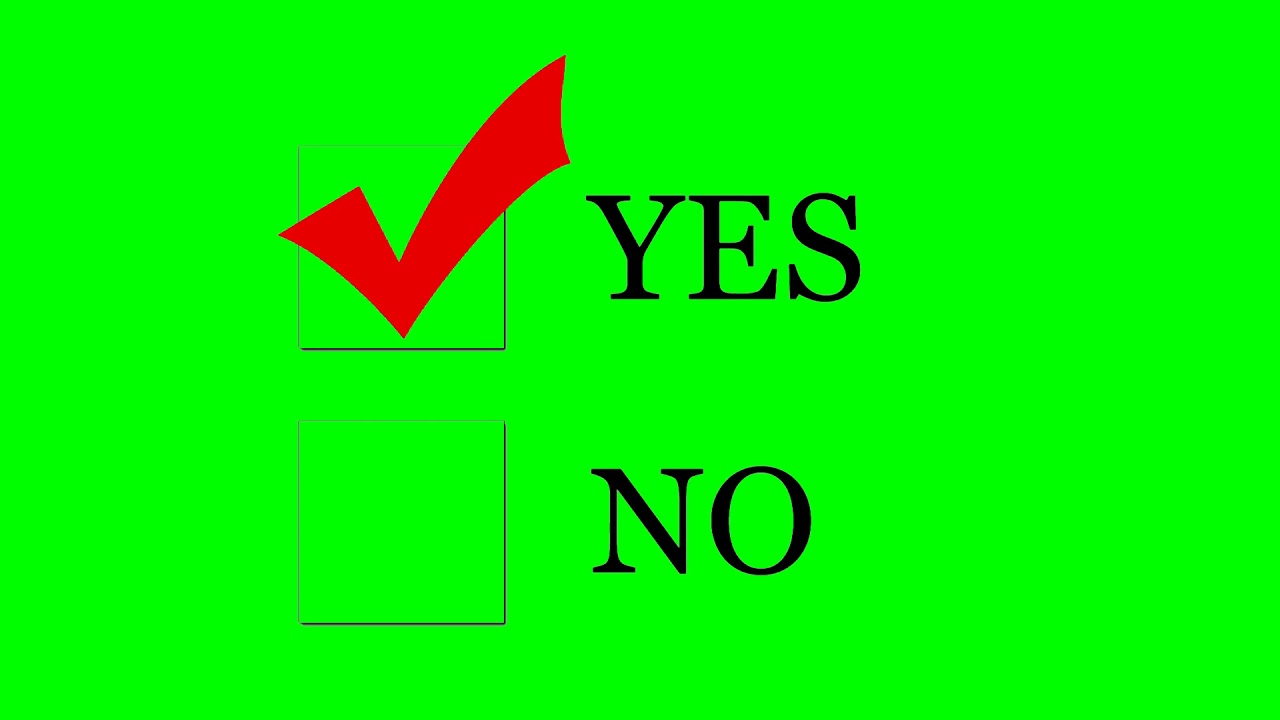 YES VE NO TİK ATMA GREEN SCREEN