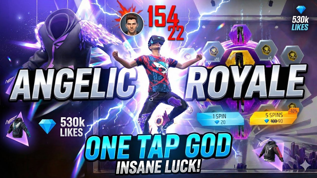 ANGELIC ROYALE | ONE TAP GOD | INSANE LUCK HACKER OR WOT !! 🔥
