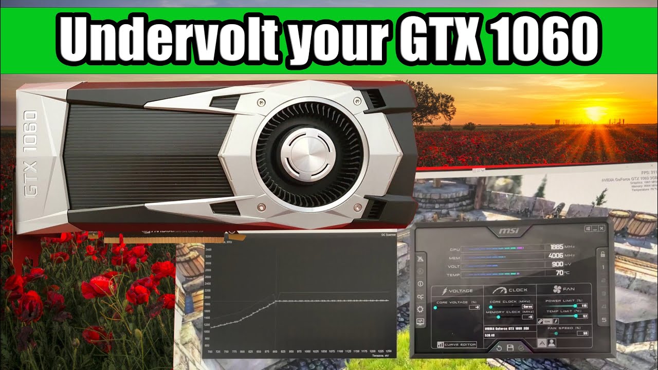 Понизьте напряжение на GTX 1060, чтобы увеличить FPS! — Руководство