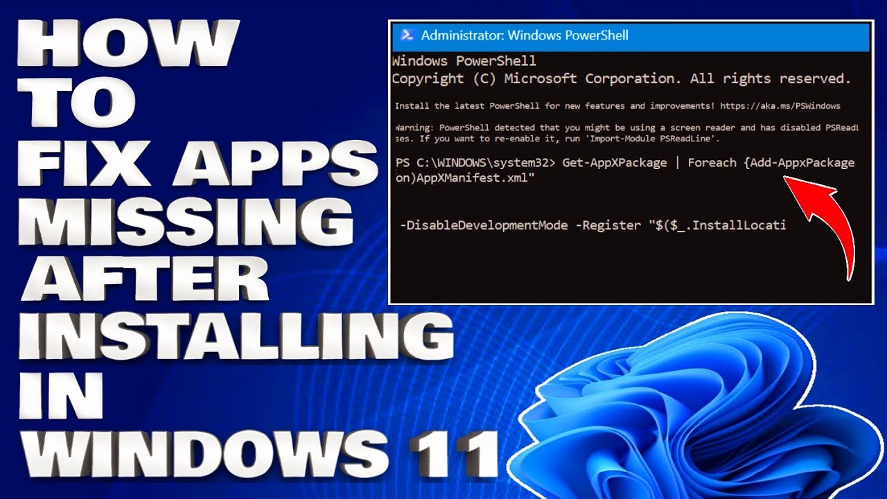 How To Fix Apps Missing After Installing Windows 11 [Solution]