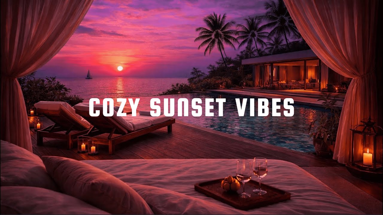 Luxury Poolside Sunset Chillout | 1 Hour Lounge Mix for Relax, Study & Work